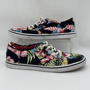 Vans Hawaiian low-top floral tropical canvas sneakers shoes, Women’s 6.5 Men 5